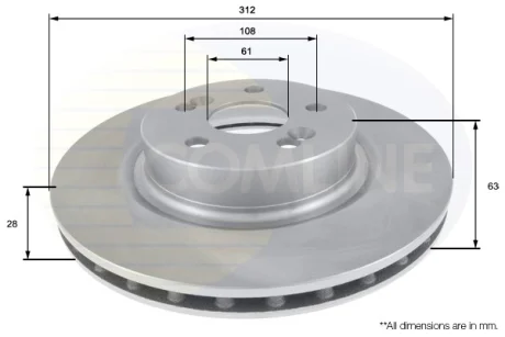 Гальмівний диск COMLINE ADC2712V