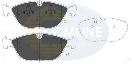 Гальмівні колодки, дискове гальмо (набір) COMLINE CBP01003