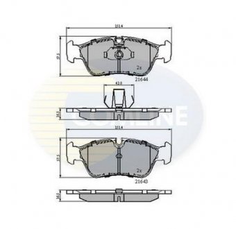 - Гальмівні колодки до дисків COMLINE CBP01023 (фото 1)