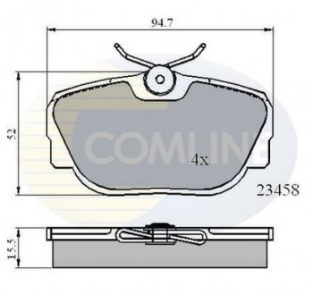 Гальмівні колодки, дискове гальмо (набір) COMLINE CBP01093