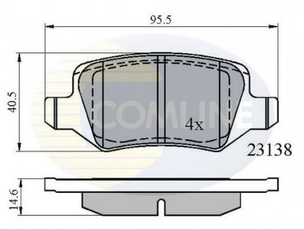 Гальмівні колодки, дискове гальмо (набір) COMLINE CBP01149