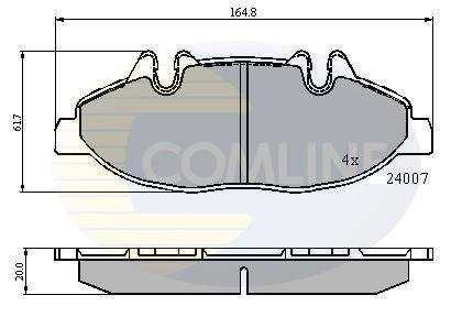 Гальмівні колодки, дискове гальмо (набір) COMLINE CBP01305