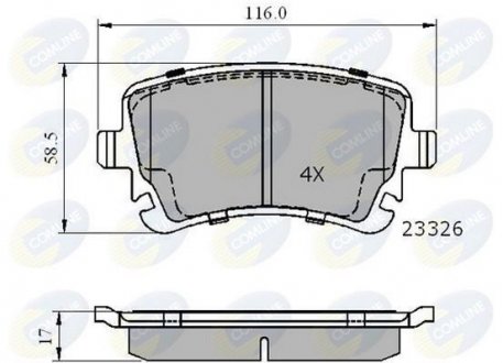 Гальмівні колодки, дискове гальмо (набір) COMLINE CBP01313