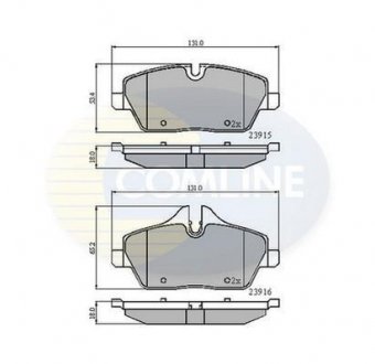 Гальмівні колодки, дискове гальмо (набір) COMLINE CBP01531