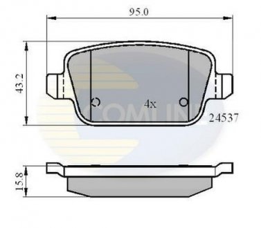 Гальмівні колодки, дискове гальмо (набір) COMLINE CBP01610