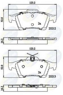 Гальмівні колодки, дискове гальмо (набір) COMLINE CBP01629