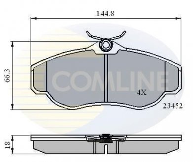 Гальмівні колодки, дискове гальмо (набір) COMLINE CBP0162