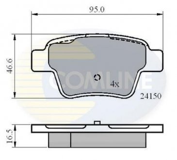 Гальмівні колодки, дискове гальмо (набір) COMLINE CBP01658