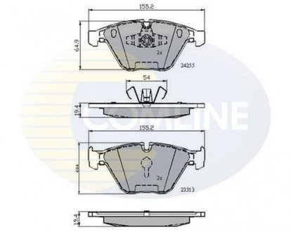 Гальмівні колодки, дискове гальмо (набір) COMLINE CBP01700