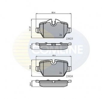 Гальмівні колодки, дискове гальмо (набір) COMLINE CBP01710