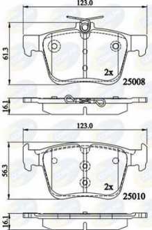 Гальмівні колодки (набір) COMLINE CBP02156