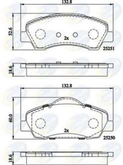 Гальмівні колодки (набір) COMLINE CBP02199 (фото 1)