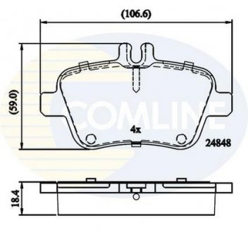 Гальмівні колодки (набір) COMLINE CBP02209