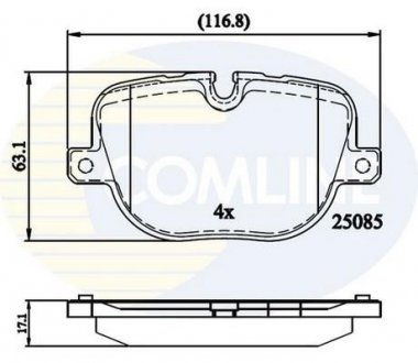 Гальмівні колодки (набір) COMLINE CBP02212