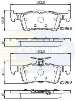 Гальмівні колодки (набір) COMLINE CBP02233