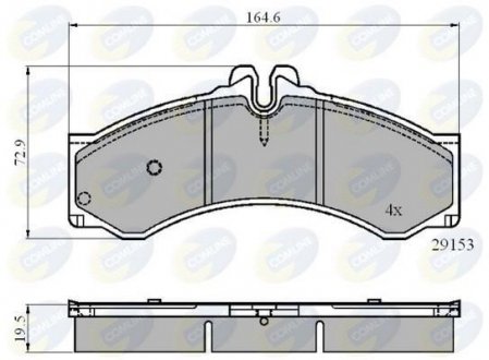 Гальмівні колодки, дискове гальмо (набір) COMLINE CBP0271