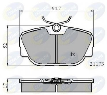 Гальмівні колодки, дискове гальмо (набір) COMLINE CBP0361