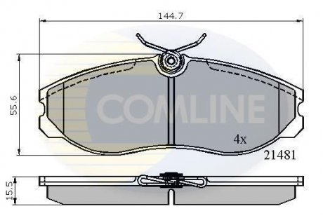 Гальмівні колодки, дискове гальмо (набір) COMLINE CBP0447
