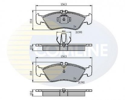 Гальмівні колодки, дискове гальмо (набір) COMLINE CBP0478