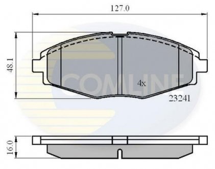 Гальмівні колодки, дискове гальмо (набір) COMLINE CBP0486