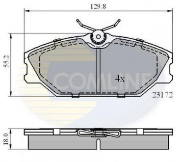 Гальмівні колодки, дискове гальмо (набір) COMLINE CBP0526