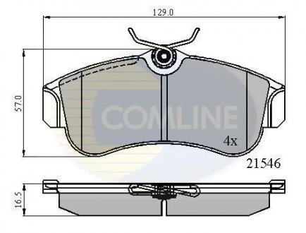 Гальмівні колодки, дискове гальмо (набір) COMLINE CBP0566