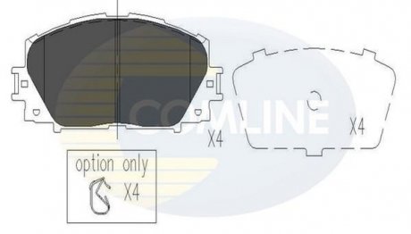 Гальмівні колодки, дискове гальмо (набір) COMLINE CBP06014