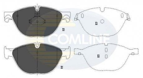 Гальмівні колодки, дискове гальмо (набір) COMLINE CBP06017