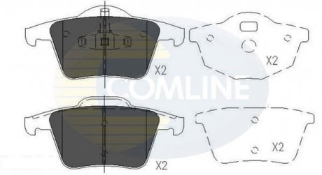 Гальмівні колодки, дискове гальмо (набір) COMLINE CBP06027