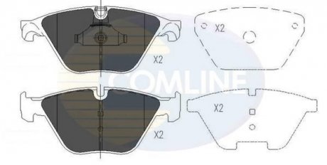 Гальмівні колодки, дискове гальмо (набір) COMLINE CBP06075 (фото 1)