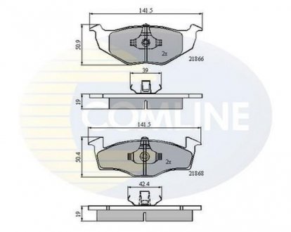 Гальмівні колодки, дискове гальмо (набір) COMLINE CBP0706