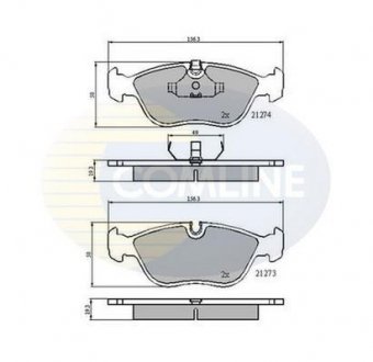 Гальмівні колодки, дискове гальмо (набір) COMLINE CBP0719