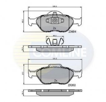 Гальмівні колодки, дискове гальмо (набір) COMLINE CBP0891