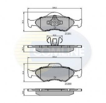 Гальмівні колодки, дискове гальмо (набір) COMLINE CBP0899