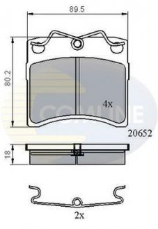 Гальмівні колодки, дискове гальмо (набір) COMLINE CBP0925 (фото 1)