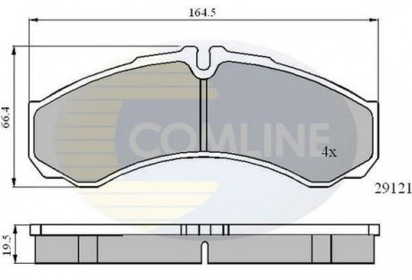 Гальмівні колодки, дискове гальмо (набір) COMLINE CBP0931