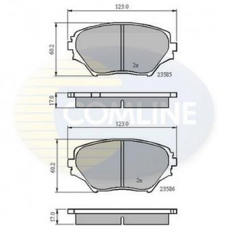 Гальмівні колодки, дискове гальмо (набір) COMLINE CBP0944