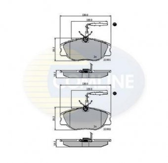 - Гальмівні колодки до дисків COMLINE CBP11001