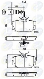 Гальмівні колодки, дискове гальмо (набір) COMLINE CBP11151