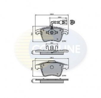 Гальмівні колодки, дискове гальмо (набір) COMLINE CBP11311