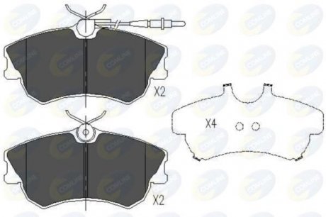 Гальмівні колодки, дискове гальмо (набір) COMLINE CBP11539