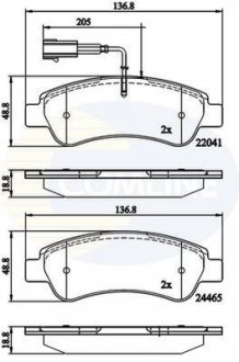 Гальмівні колодки (набір) COMLINE CBP11604