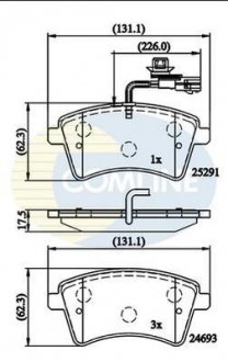 - Гальмівні колодки до дисків COMLINE CBP11707 (фото 1)