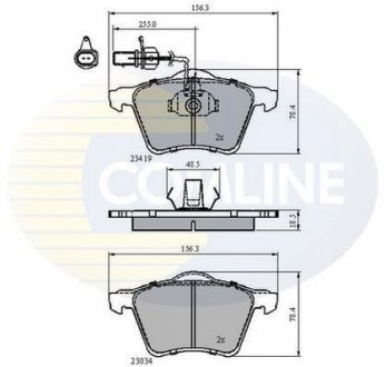 Гальмівні колодки, дискове гальмо (набір) COMLINE CBP1885