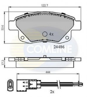 Гальмівні колодки, дискове гальмо (набір) COMLINE CBP21554