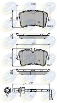 Гальмівні колодки (набір) COMLINE CBP22121