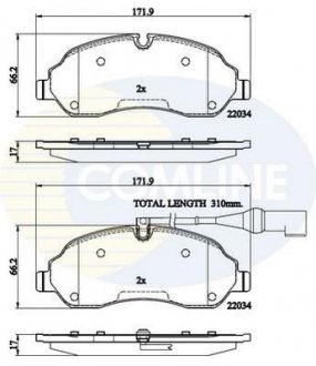Гальмівні колодки (набір) COMLINE CBP22214