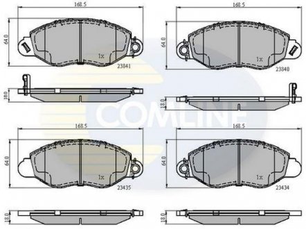 Гальмівні колодки, дискове гальмо (набір) COMLINE CBP31107