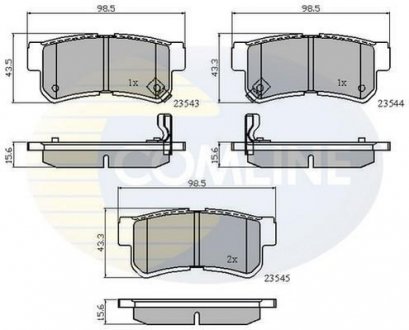 Гальмівні колодки, дискове гальмо (набір) COMLINE CBP31126
