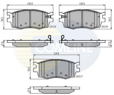 - Гальмівні колодки до дисків COMLINE CBP31519